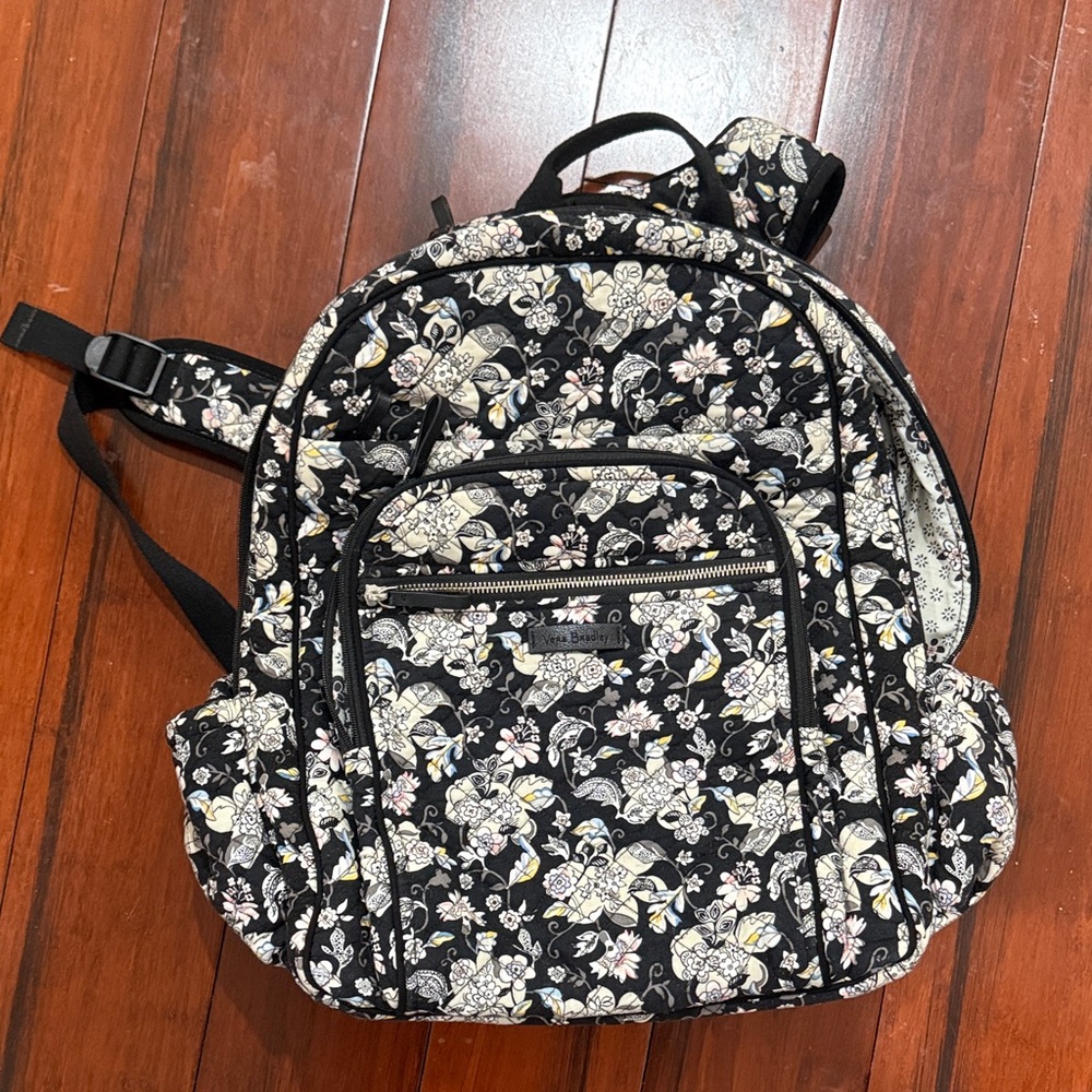 Vera Bradley Black and White Floral Backpack
